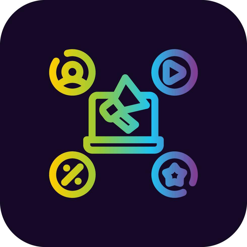 Advertising Creative Icon Design vector