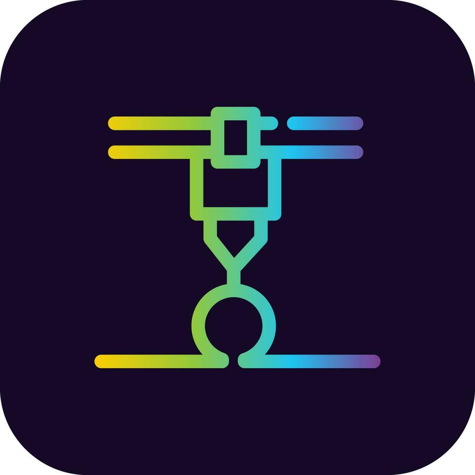 3d Printer Creative Icon Design vector