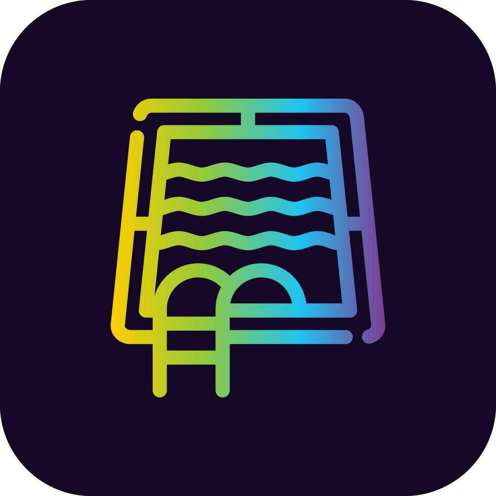 Swimming Pool Creative Icon Design vector
