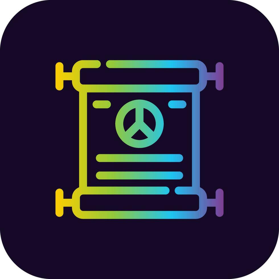 Peace Treaty Creative Icon Design vector