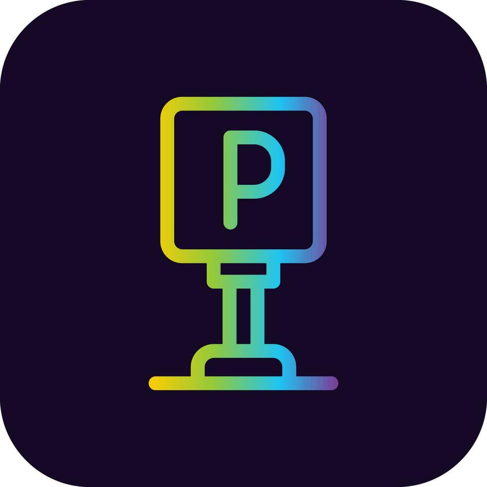 diseño de icono creativo de estacionamiento vector