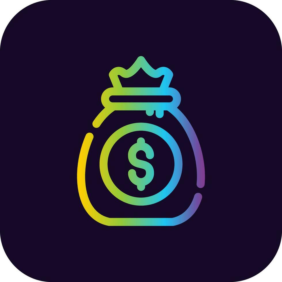 diseño de icono creativo de bolsa de dinero vector
