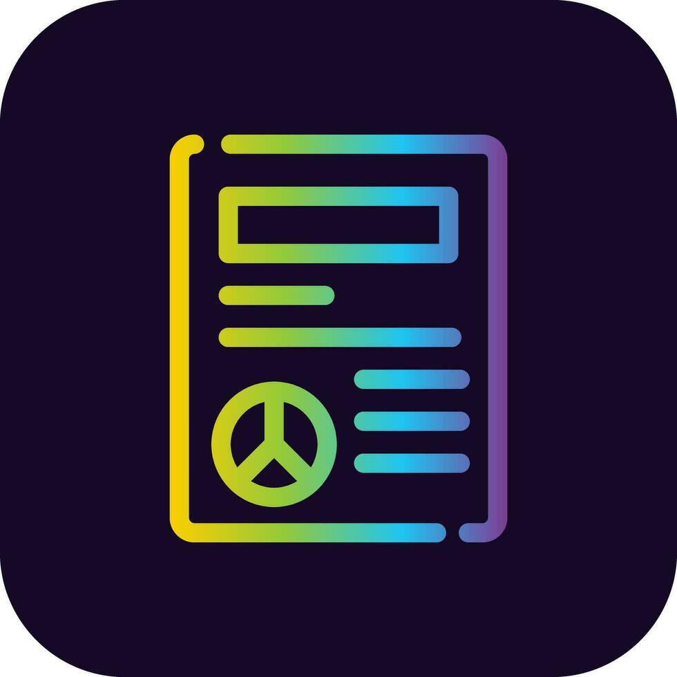 Peace Treaty Creative Icon Design vector