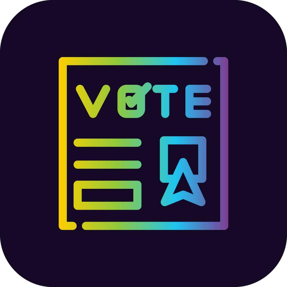 votar diseño de icono creativo vector