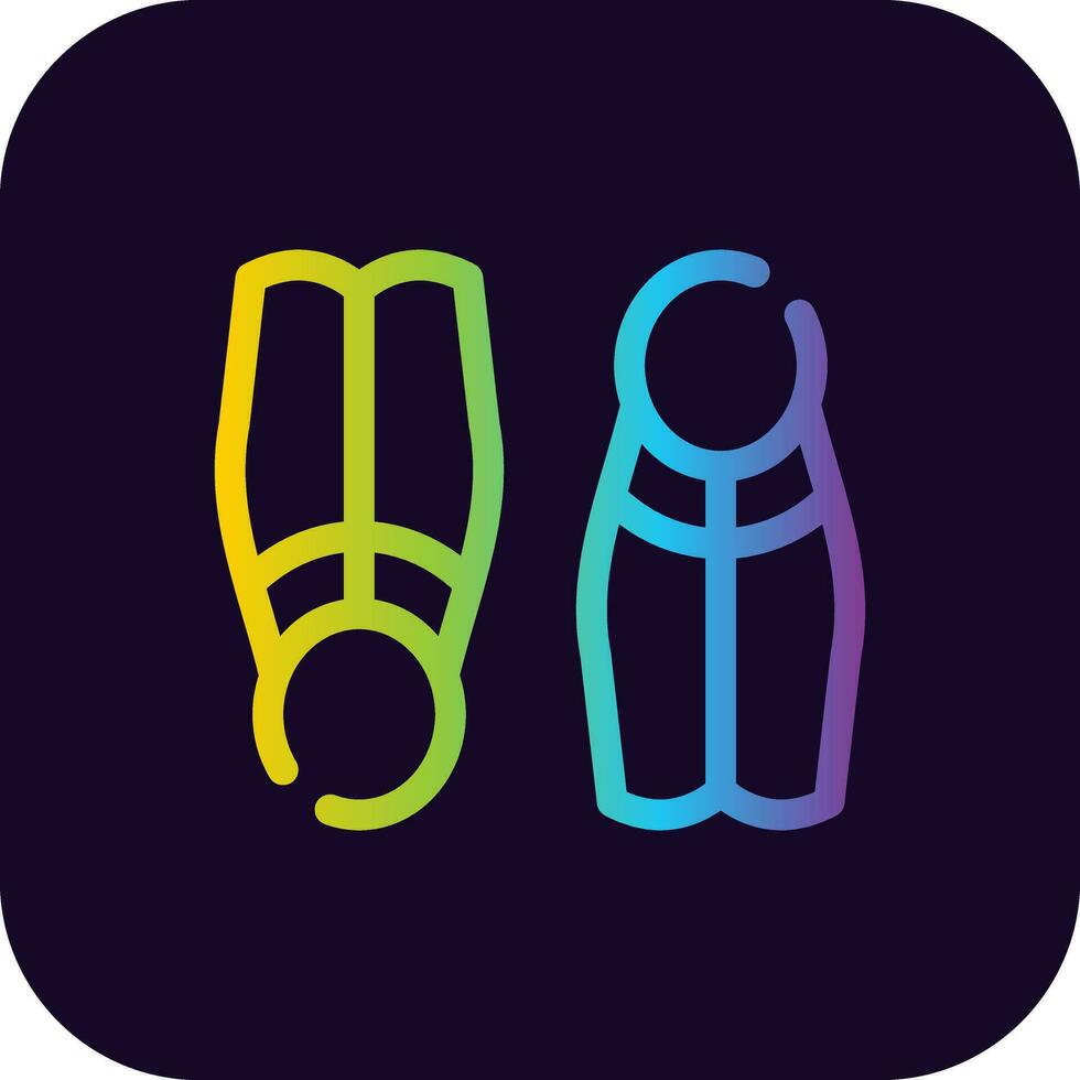 Flippers Creative Icon Design vector