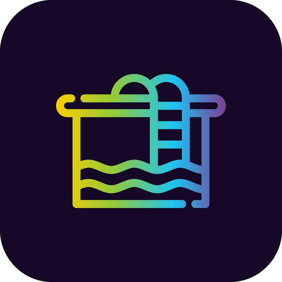 Swimming Pool Creative Icon Design vector