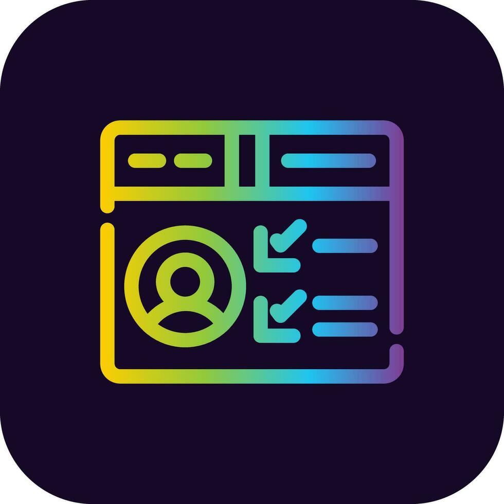 Profile Creative Icon Design vector
