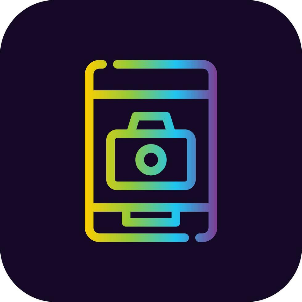 Phone Camera Creative Icon Design vector