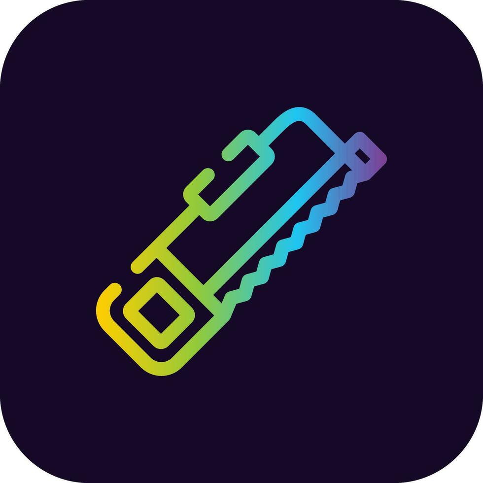 Hack Saw Creative Icon Design vector