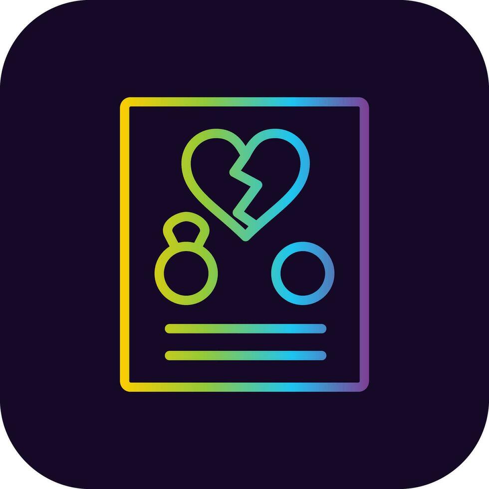Divorce Creative Icon Design vector