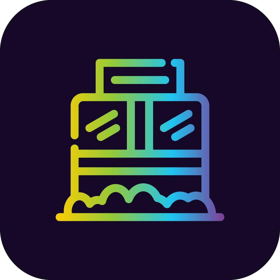 Ticket Box Creative Icon Design vector
