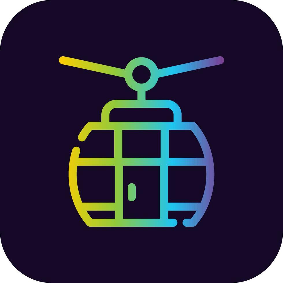 Cable Car Creative Icon Design vector