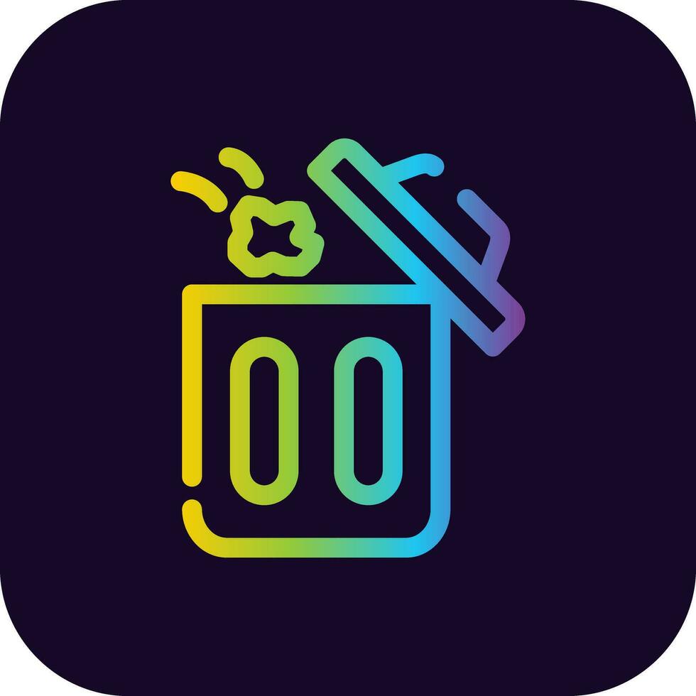 Throwing Trash Creative Icon Design vector