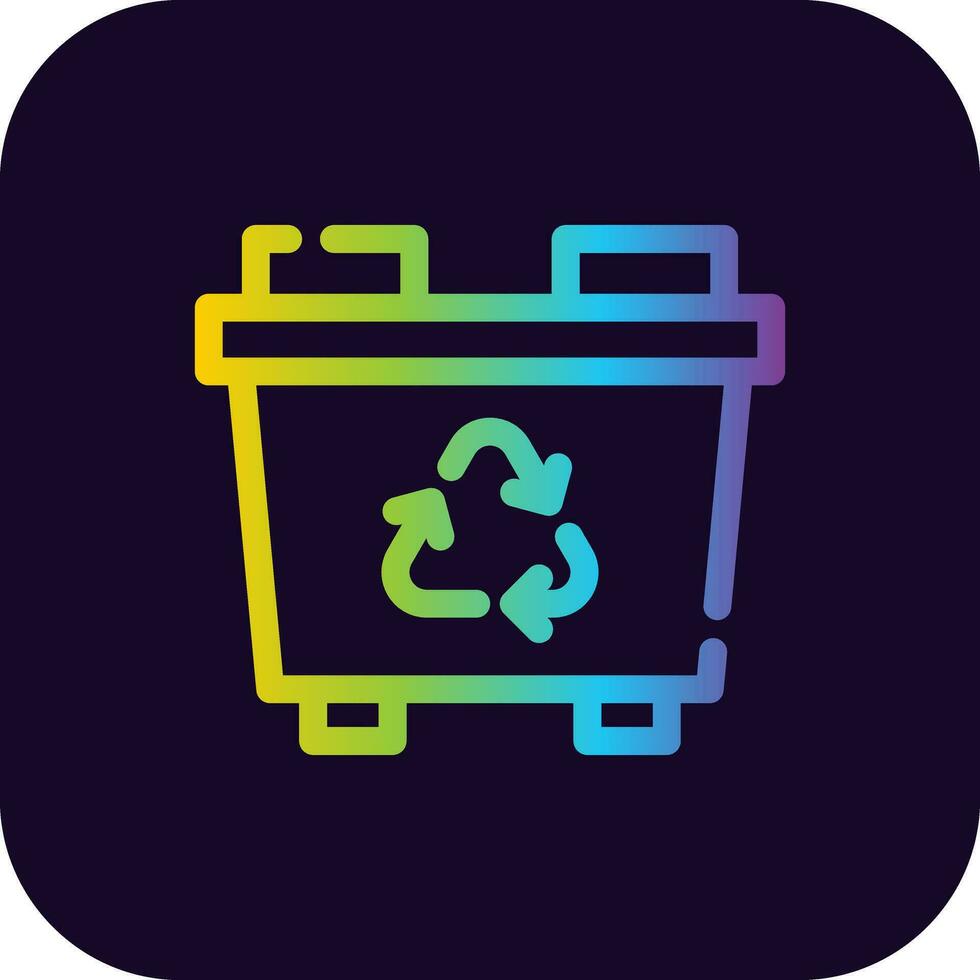 Recycling Bin Creative Icon Design vector