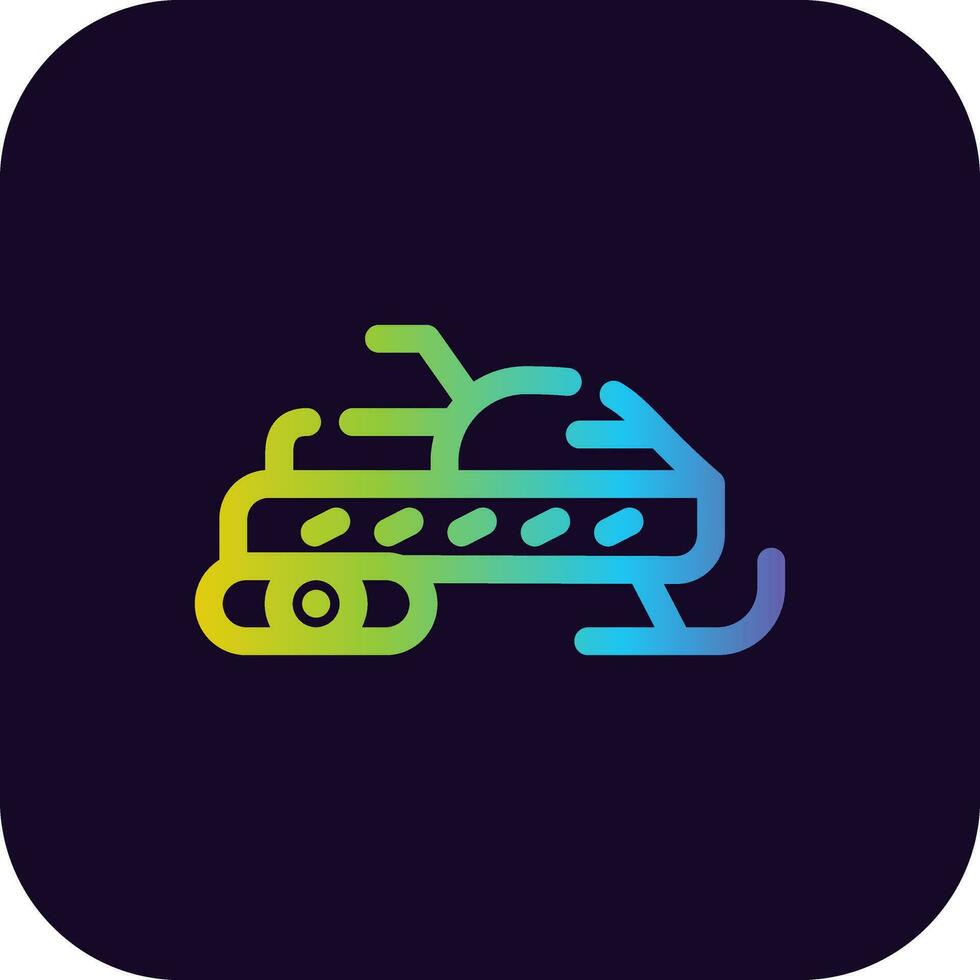 Snowmobile Creative Icon Design vector