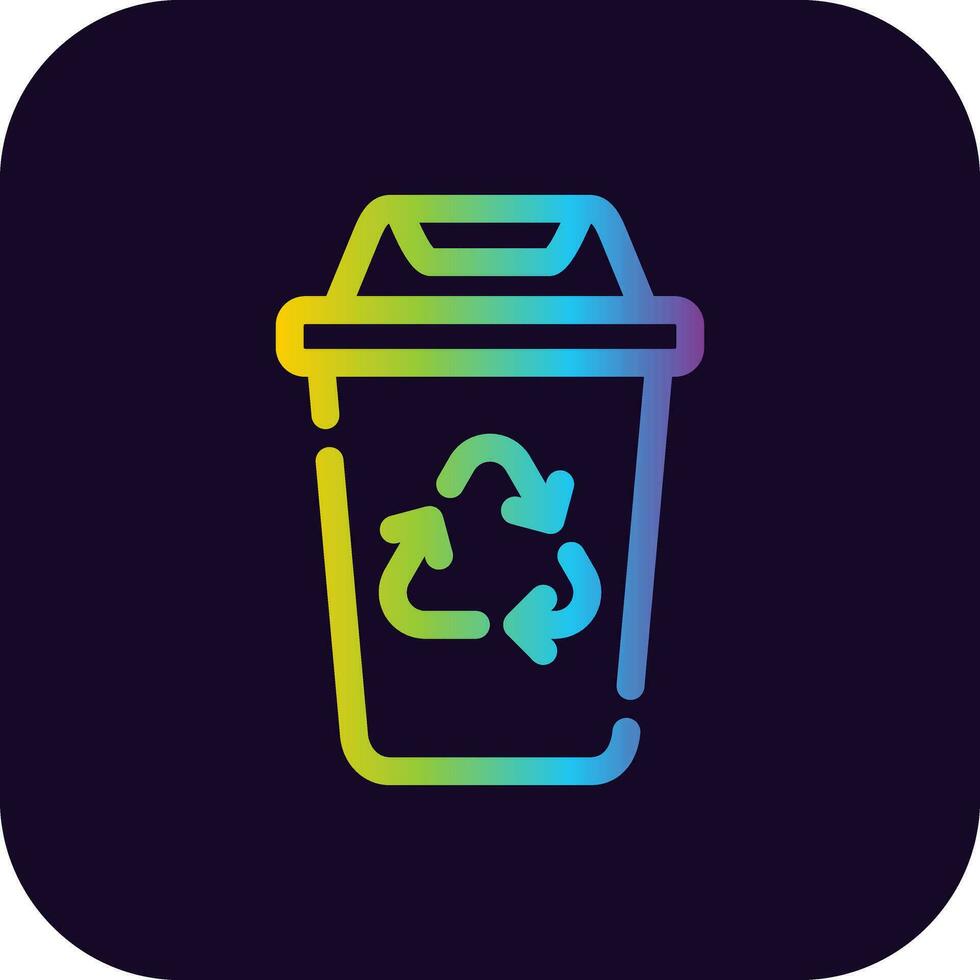 Recycling Bin Creative Icon Design vector