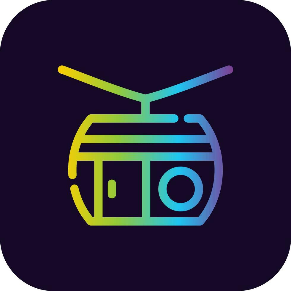 Cable Car Creative Icon Design vector