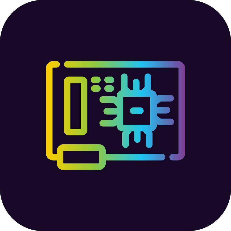 Circuit Board Creative Icon Design vector