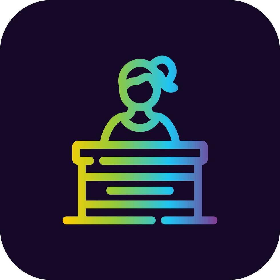 Receptionist Creative Icon Design vector