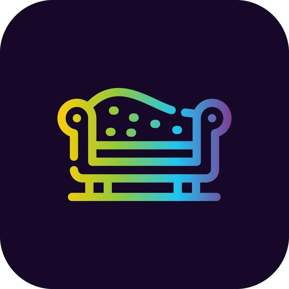 Chaise Longue Creative Icon Design vector