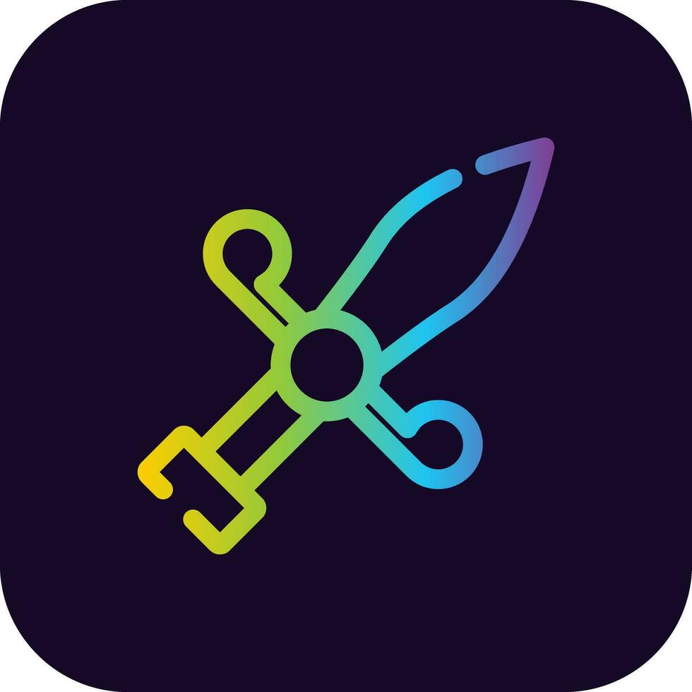 Dagger Creative Icon Design vector
