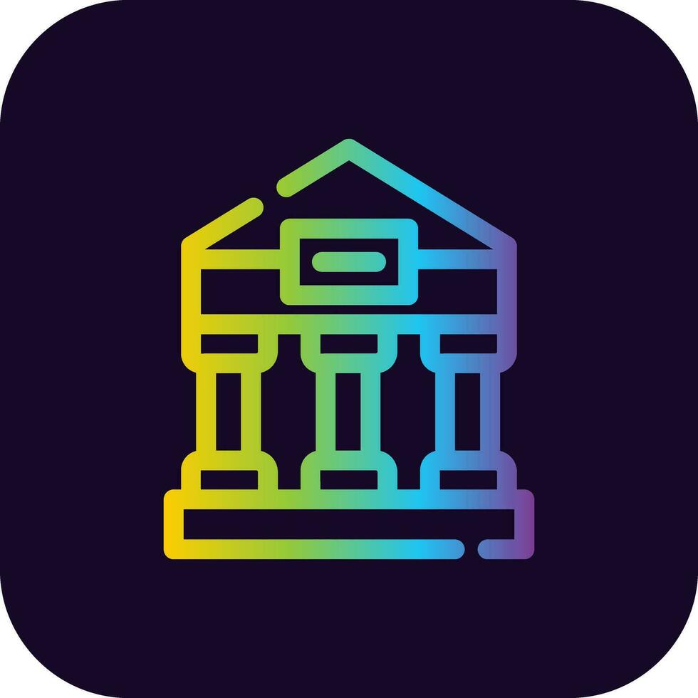 Greek Temple Creative Icon Design vector