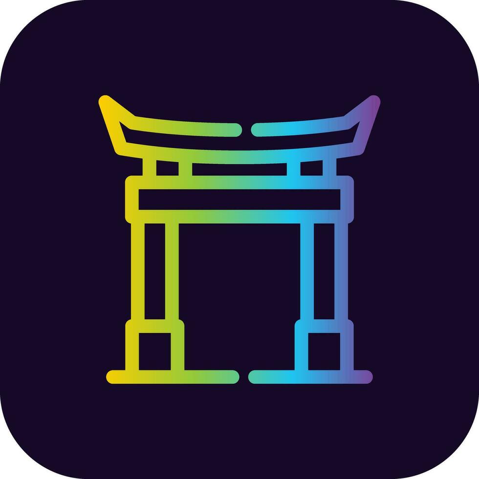 Torii Gate Creative Icon Design vector