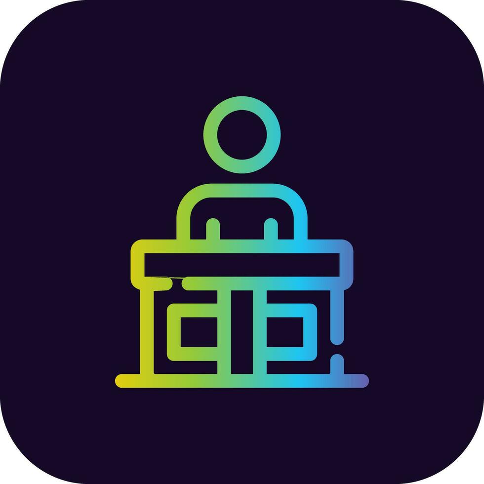 Receptionist Creative Icon Design vector