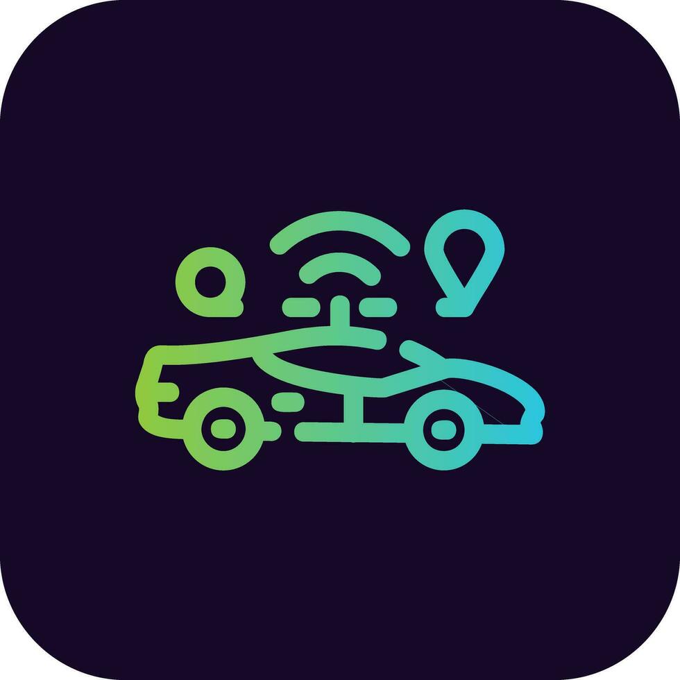 Self Driving Creative Icon Design vector