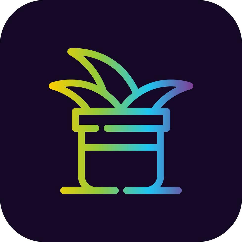 Plant Pot Creative Icon Design vector