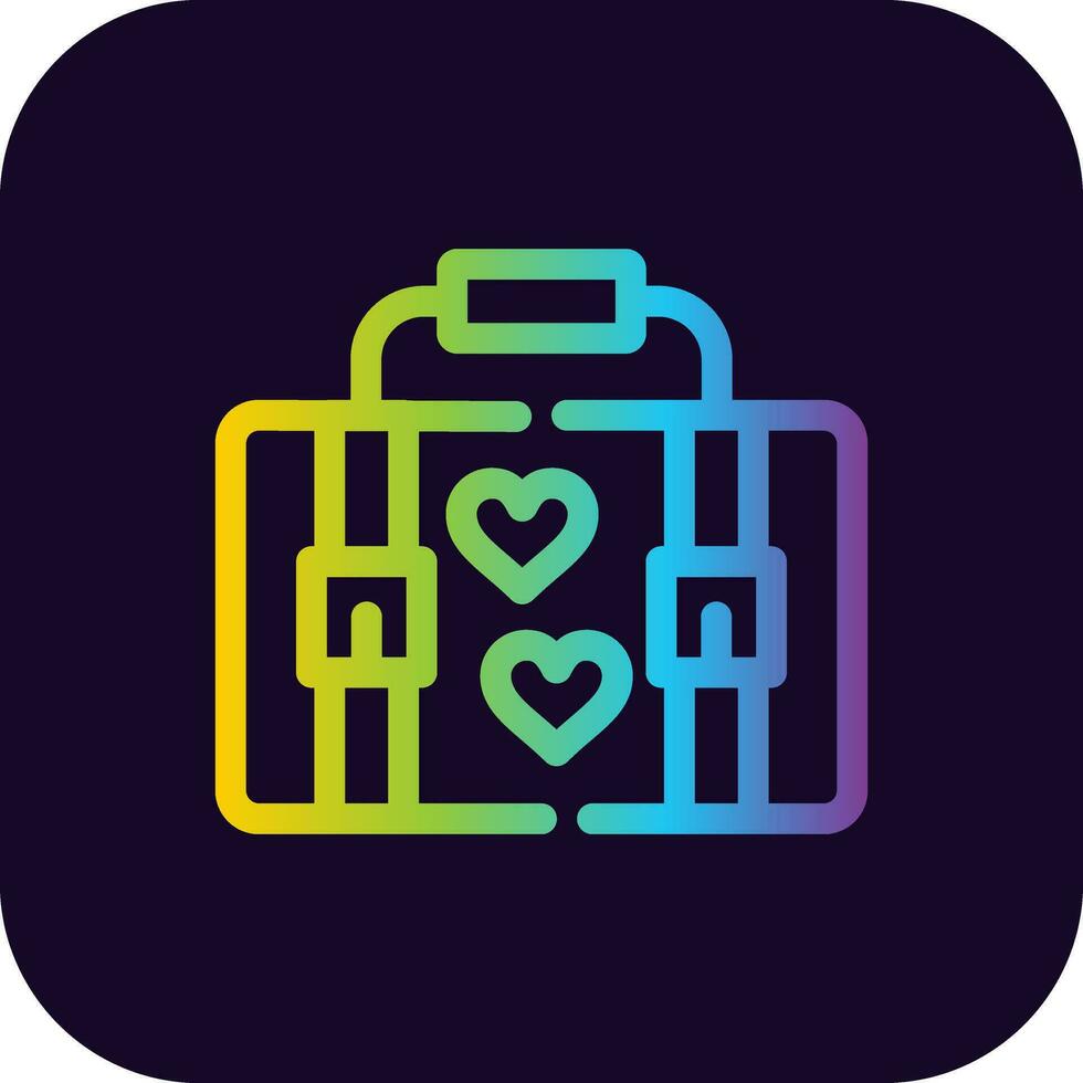 Suitcase Creative Icon Design vector