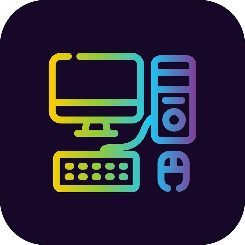 Computer Creative Icon Design vector