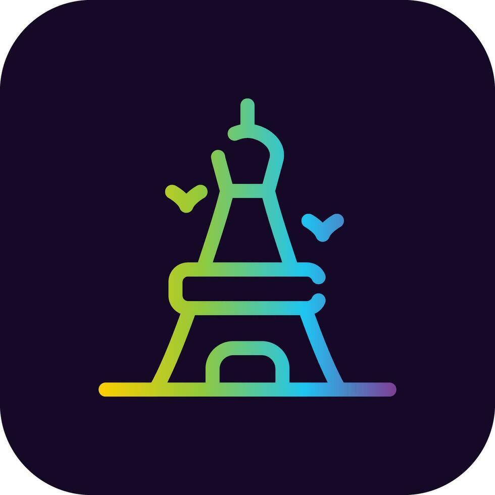 Eiffel Tower Creative Icon Design vector