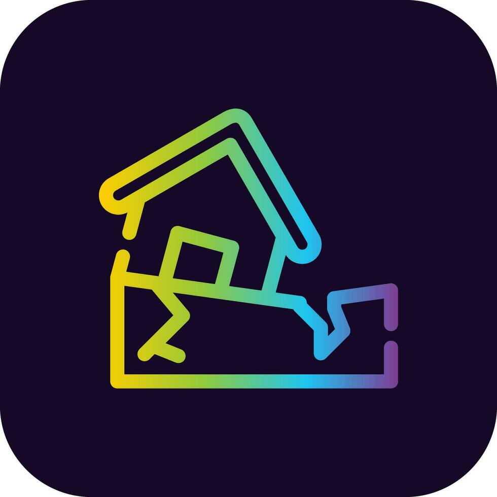 Earthquake Creative Icon Design vector