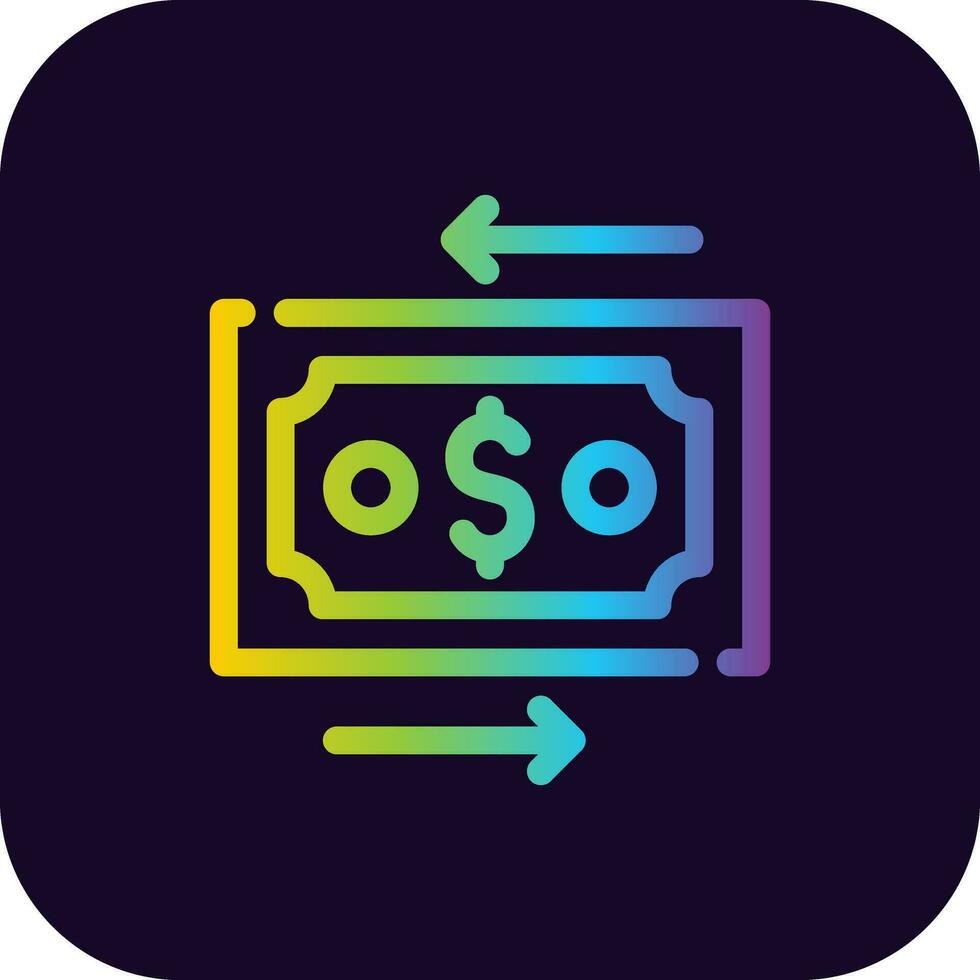 Money Transfer Creative Icon Design vector