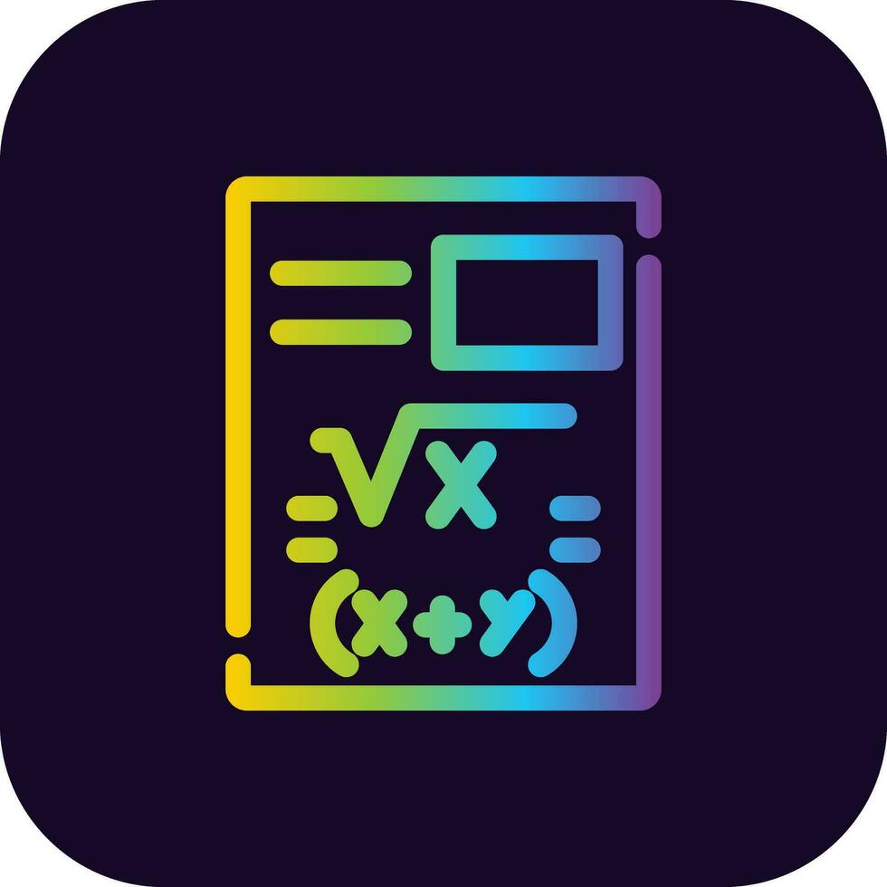 diseño de icono creativo de matemáticas vector