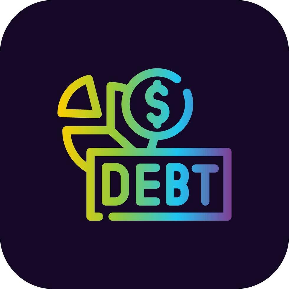 Debt Creative Icon Design vector