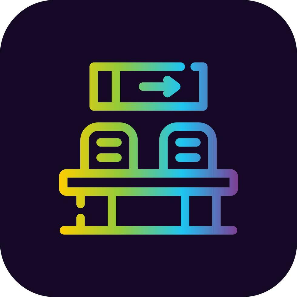 Waiting Room Creative Icon Design vector