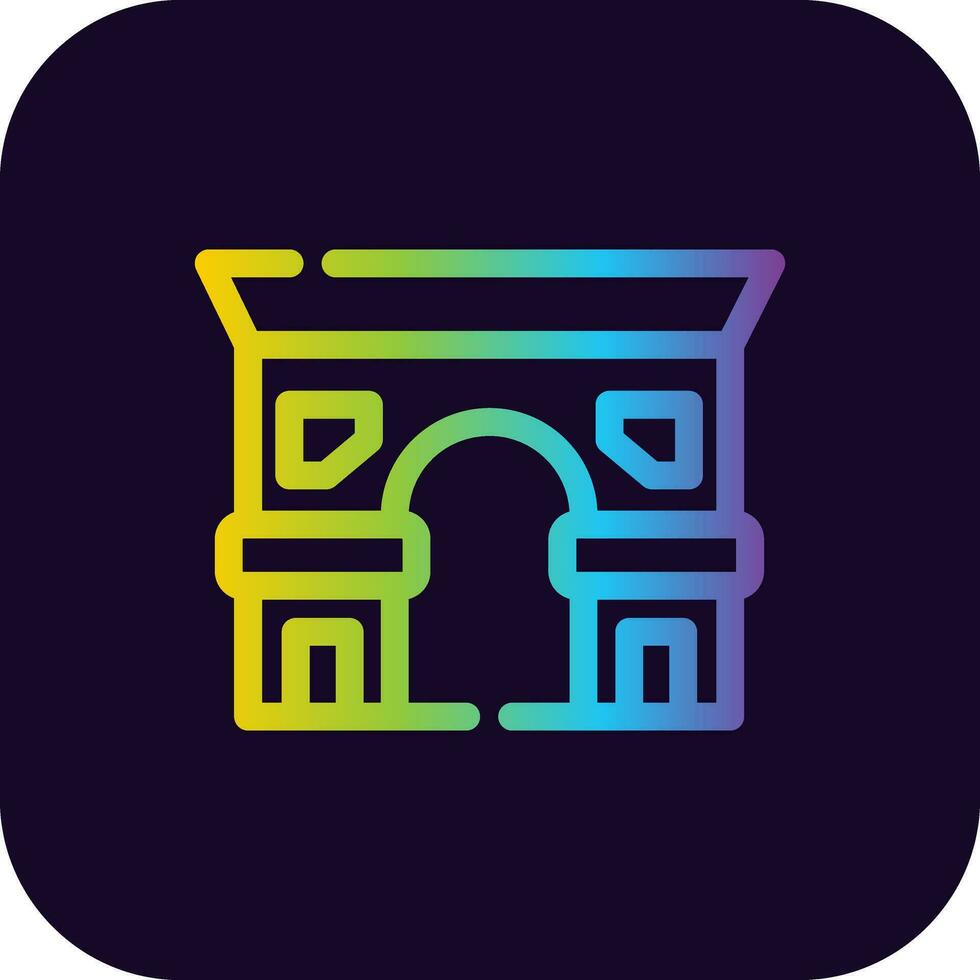 diseño de icono creativo de arc de triomphe vector