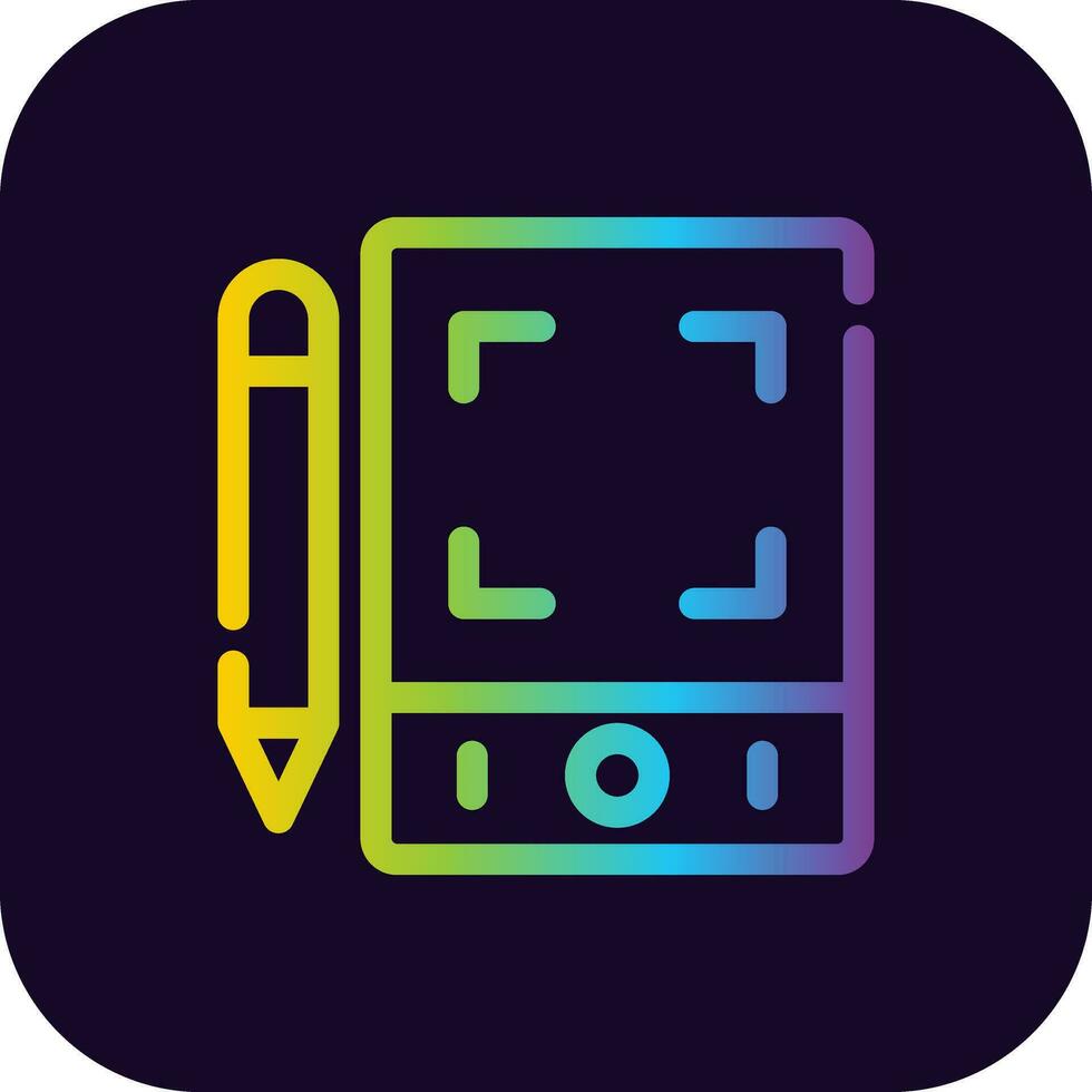 Pen Tablet Creative Icon Design vector