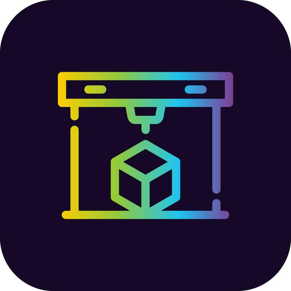 3D Printing Creative Icon Design vector