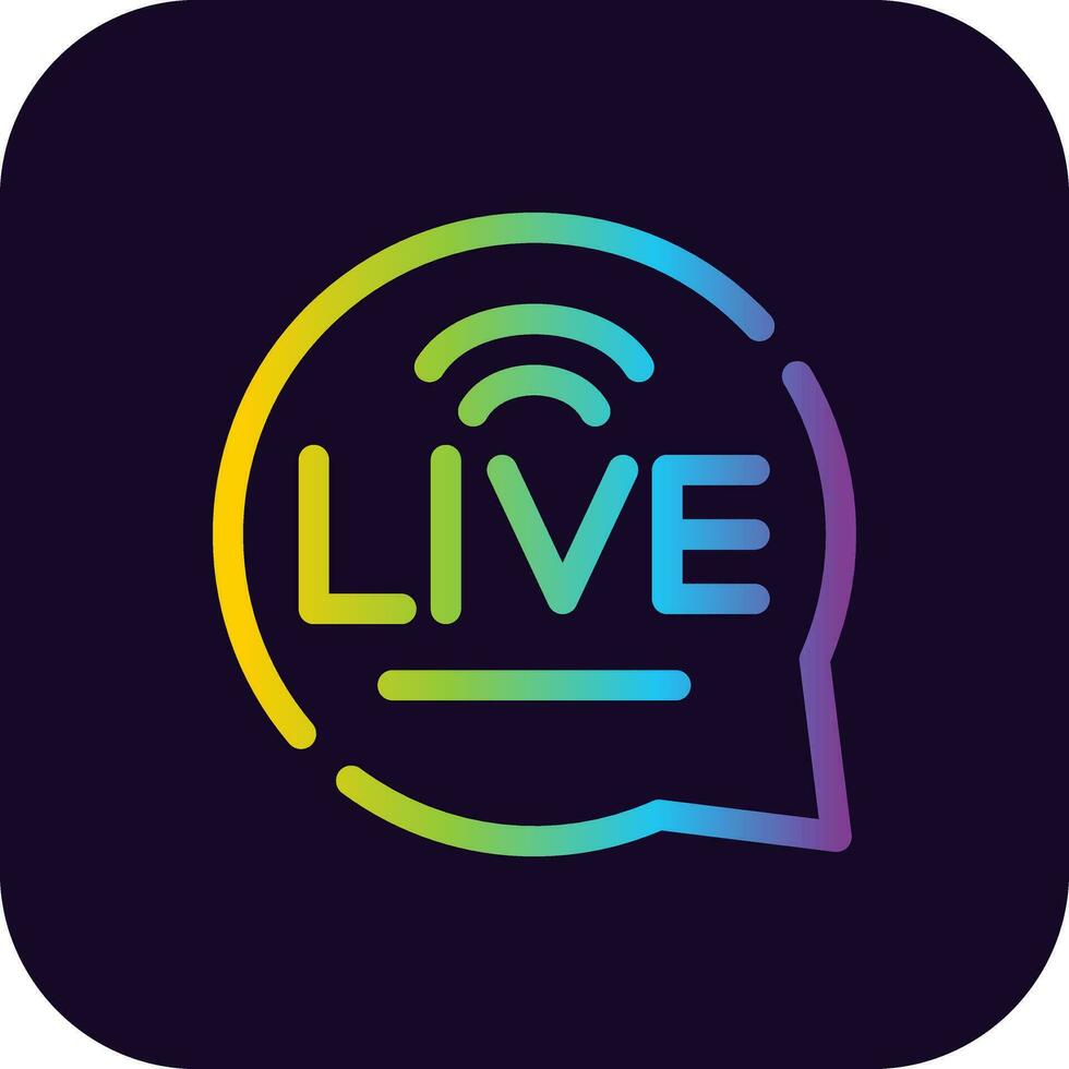 Live Chat Creative Icon Design vector