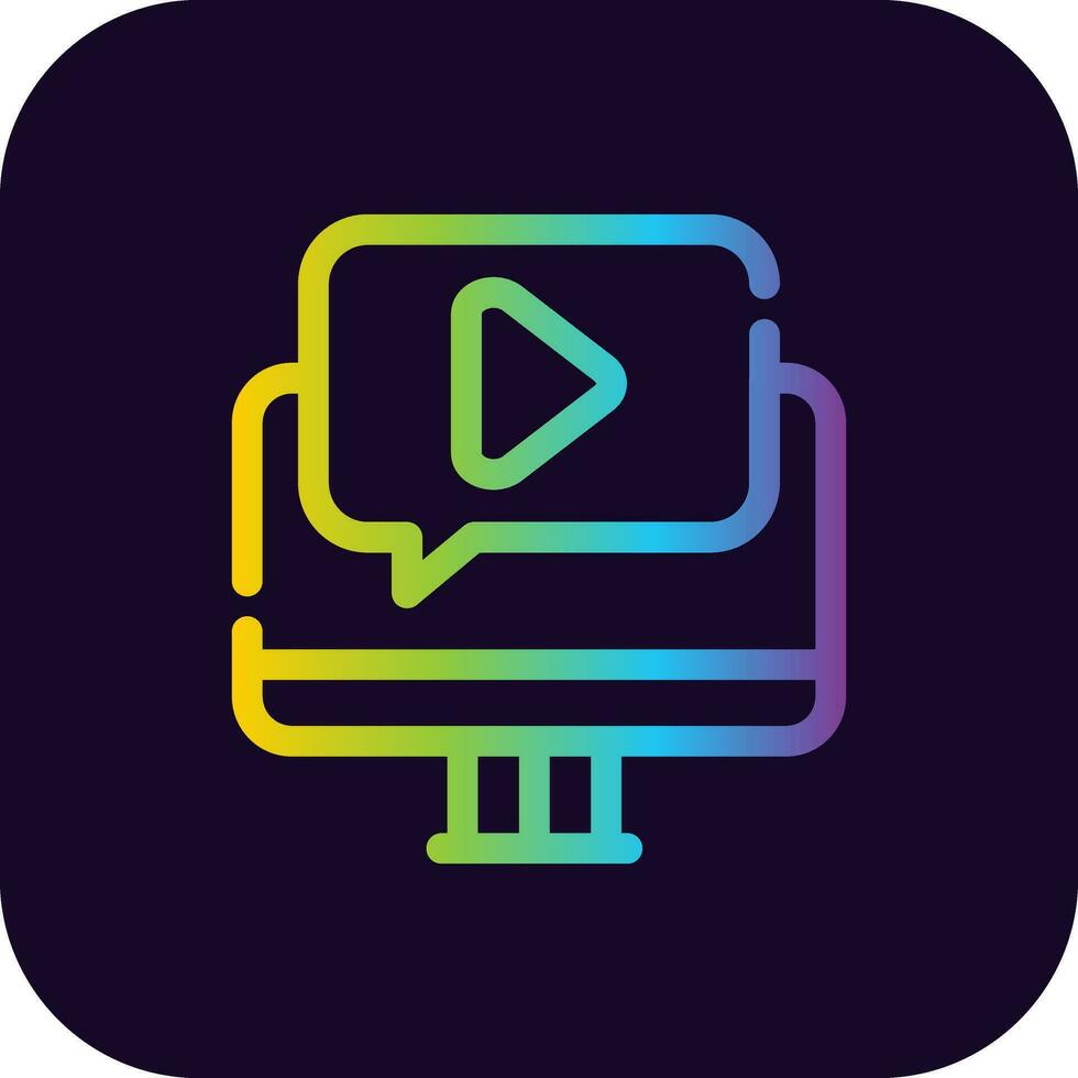 Video Tutorial Creative Icon Design vector