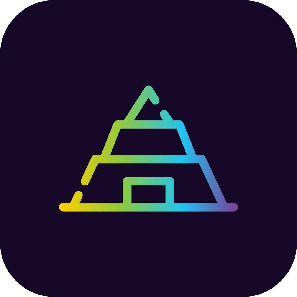 Pyramid Creative Icon Design vector