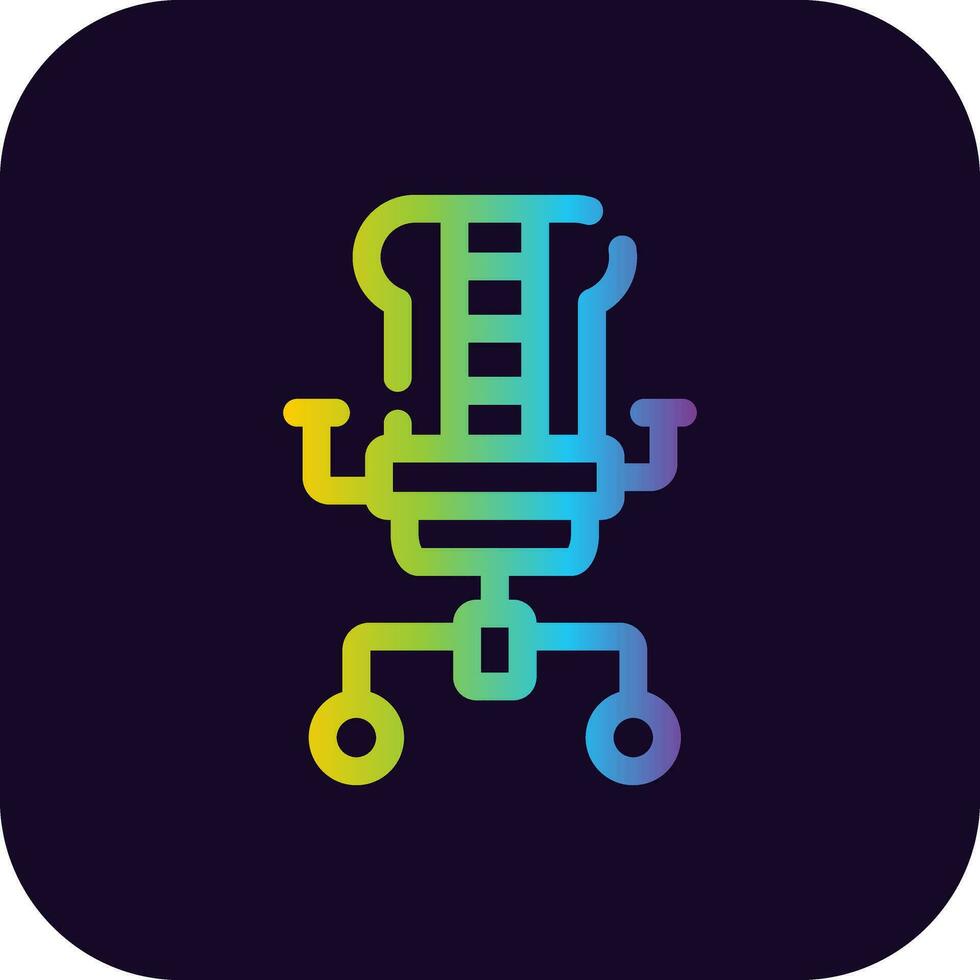 Gaming Chair Creative Icon Design vector