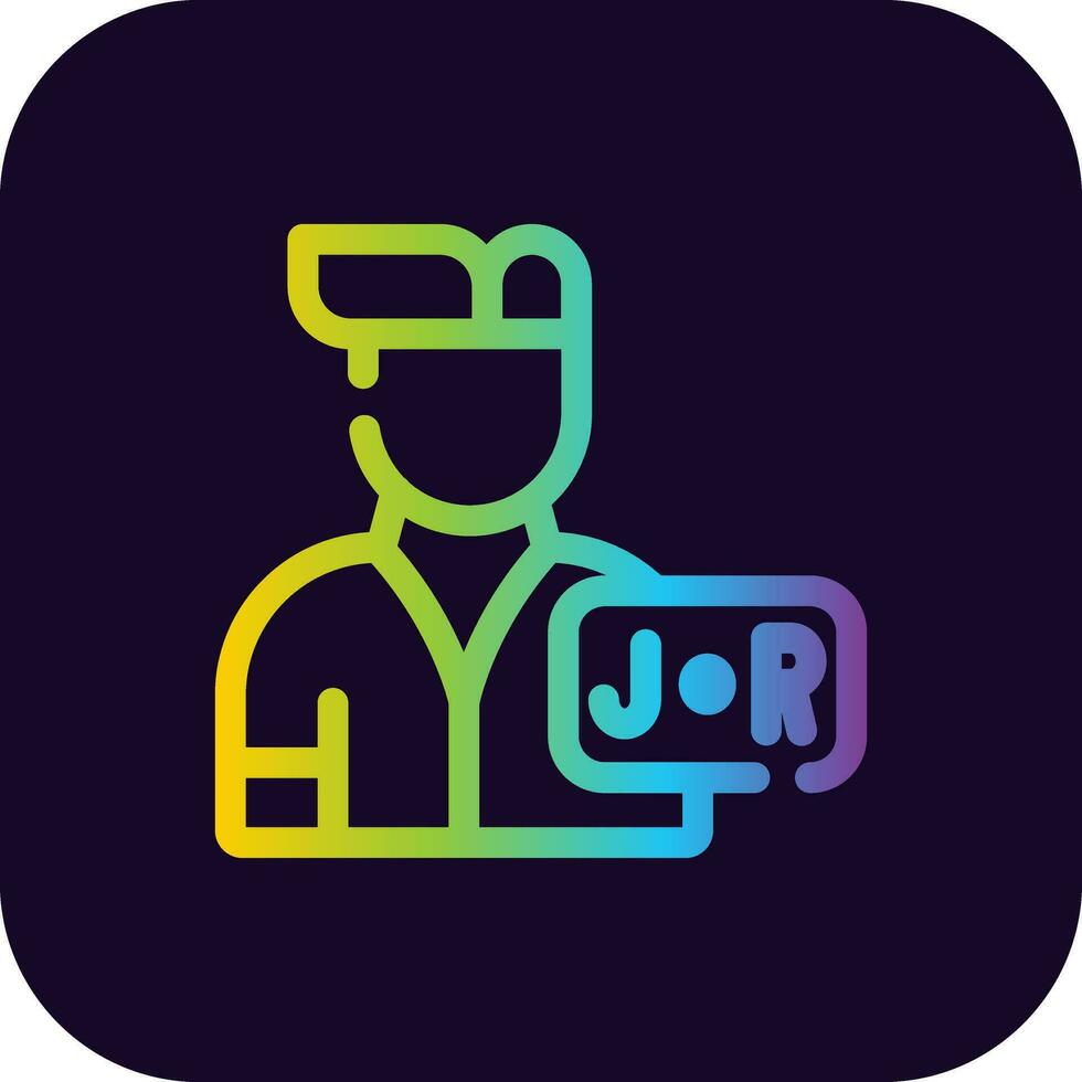 Junior Sales Rep Creative Icon Design vector