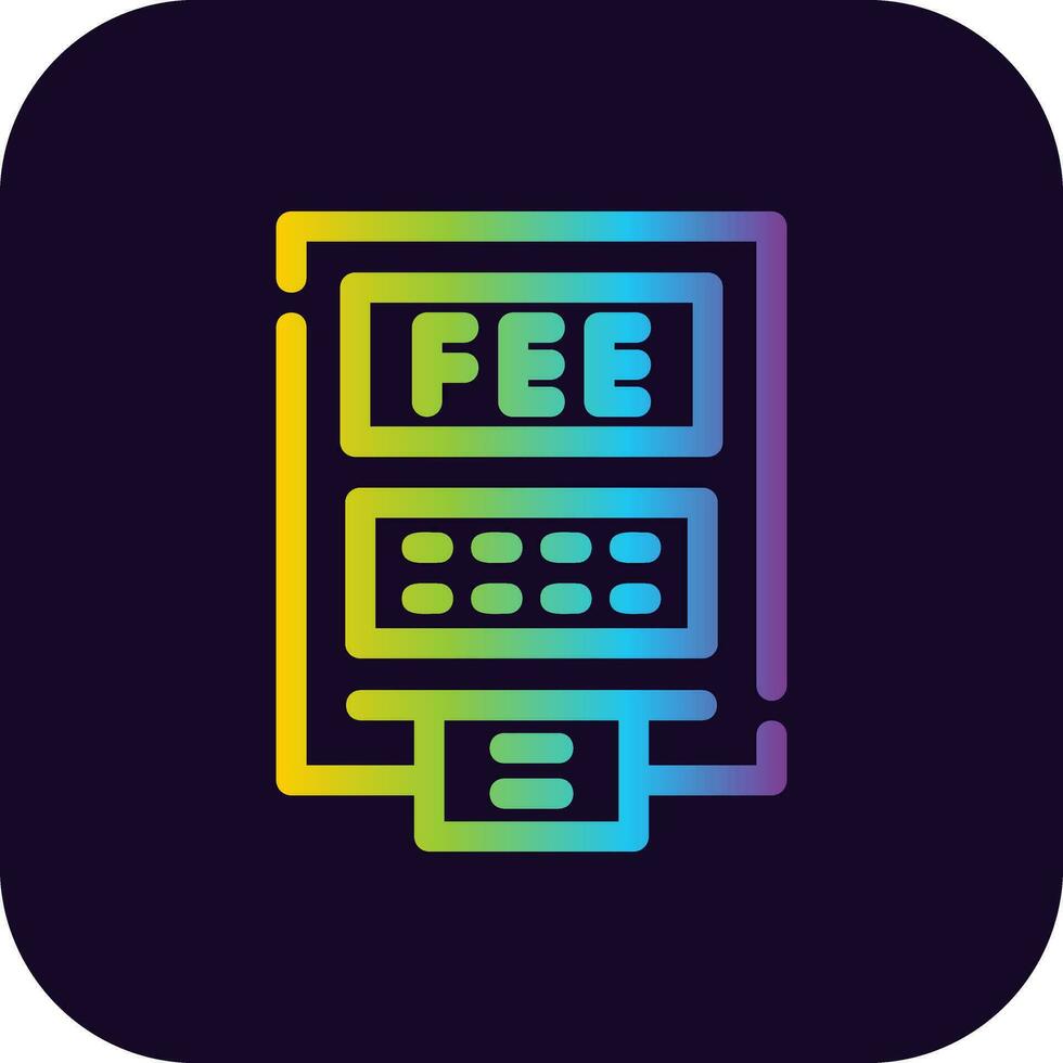 ATM Fees Creative Icon Design vector