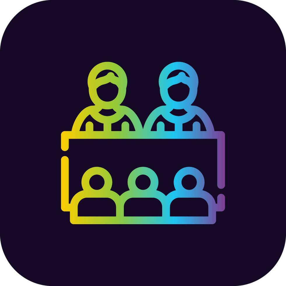 Company Meeting Creative Icon Design vector