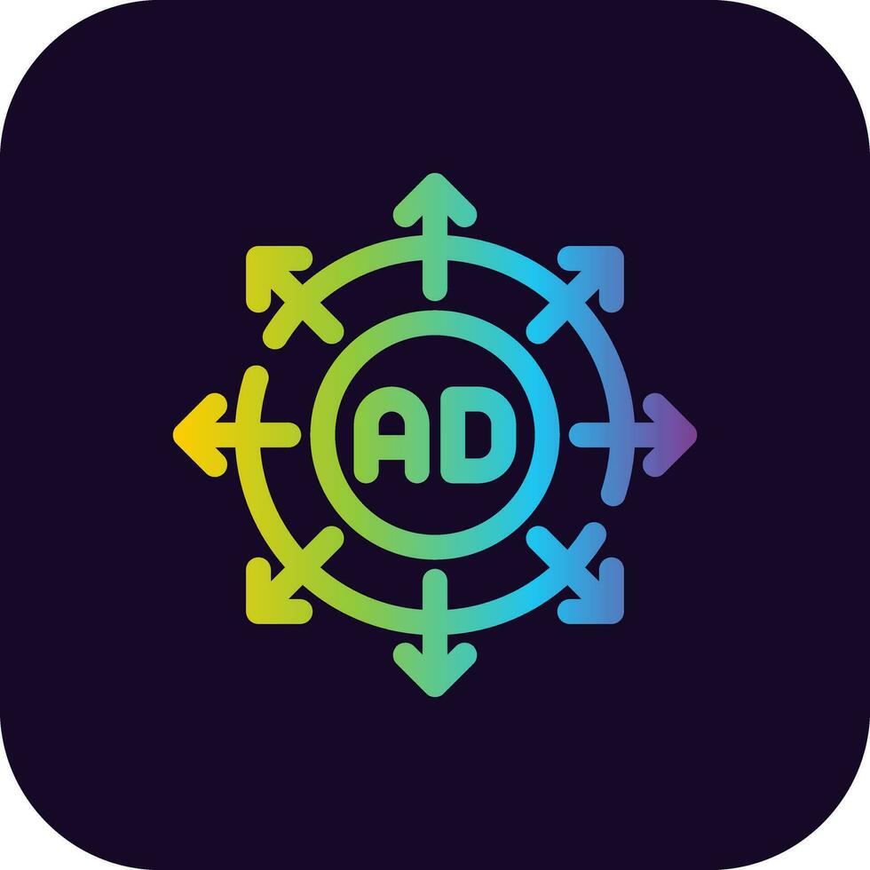 Advertising Submission Creative Icon Design vector