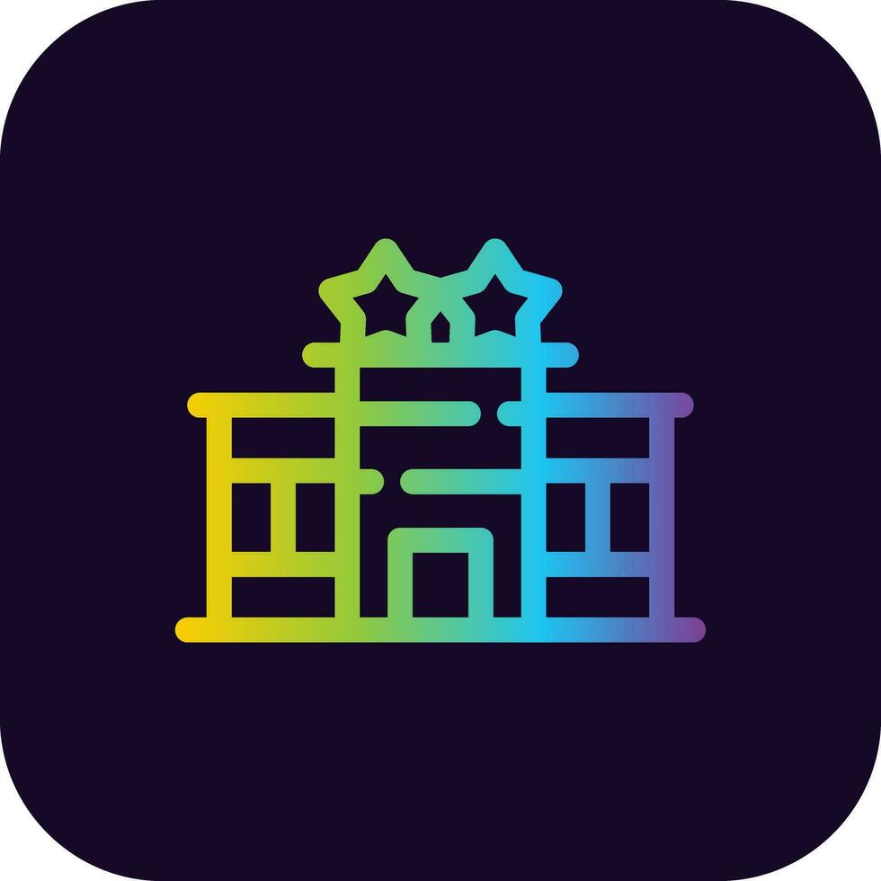 Hotel Building Creative Icon Design vector